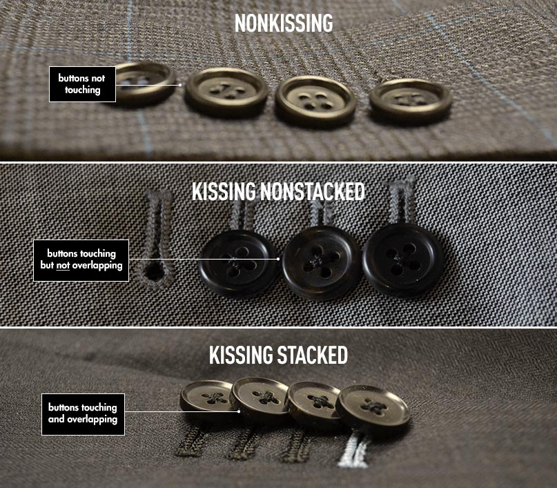 kissing nonkissing suit buttons